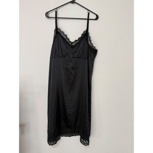 Belle Poque Size 3XL Lace Trim Babydoll Slip Dress Black Girly Retro Y2K Chemise